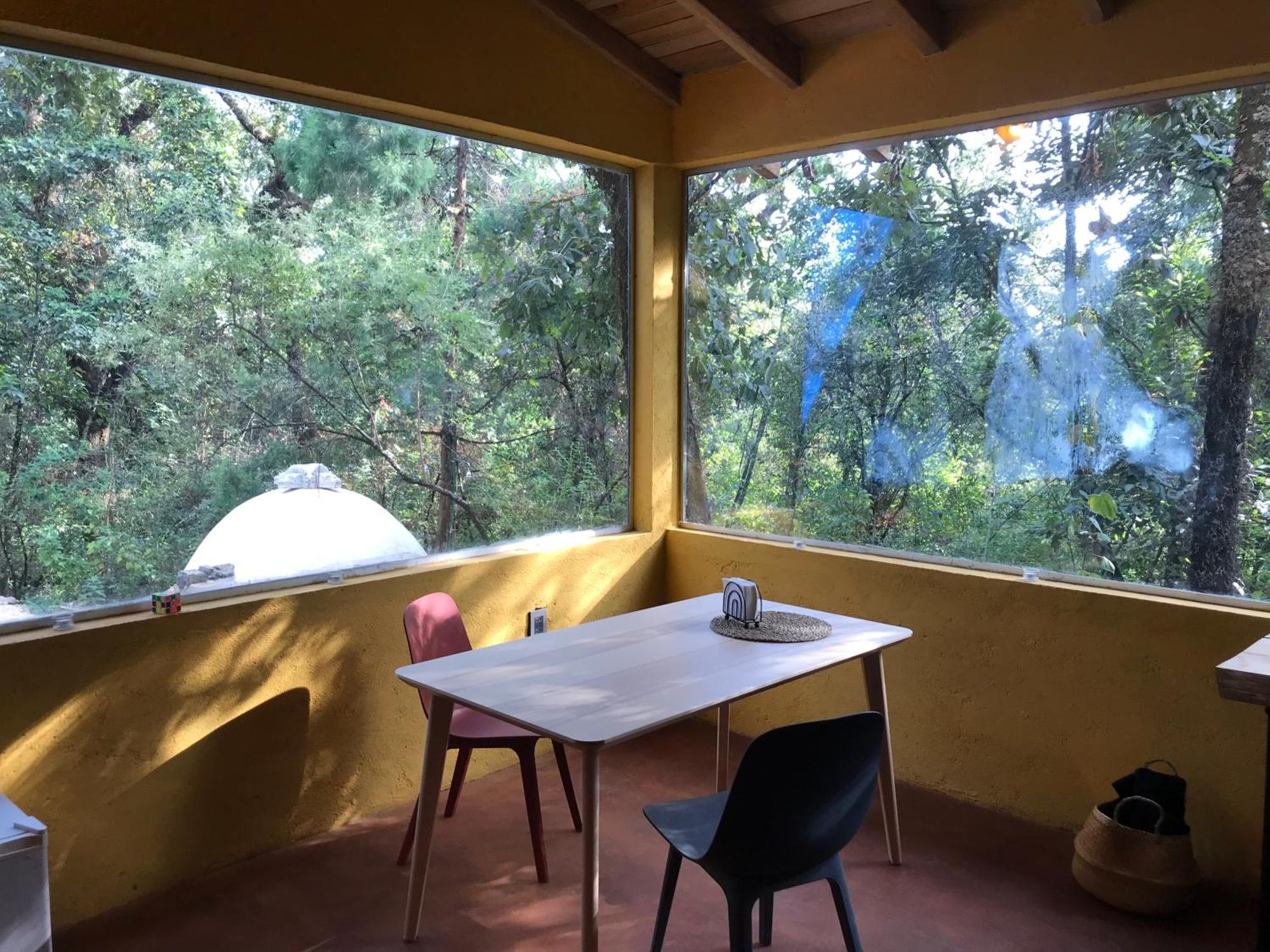 La Cabana Azul Al Fondo Del Bosque De Tepoztlan Exterior photo